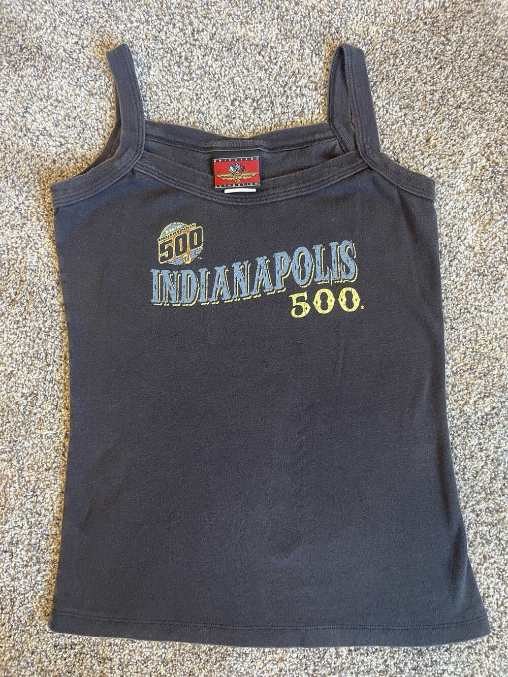 Vintage Brickyard Authentics Medium Indianapolis 500 Graphic Tank Top Y2K
